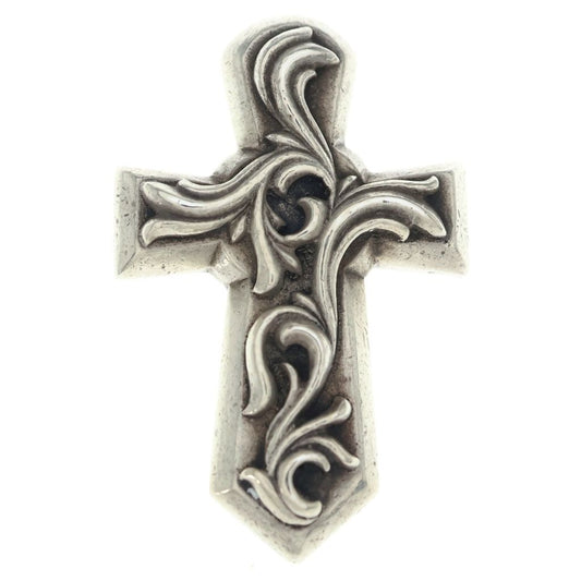 Chrome Hearts Vulcan Cross Pendant Top Silver