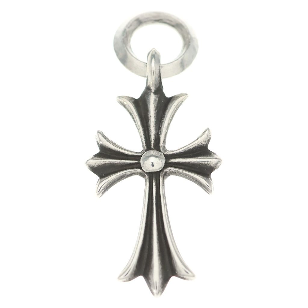 Chrome Hearts Tiny CH Cross Charm Necklace Top Silver — view 2