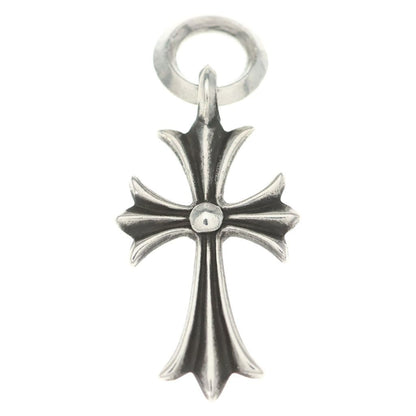 Chrome Hearts Tiny CH Cross Charm Necklace Top Silver — view 2