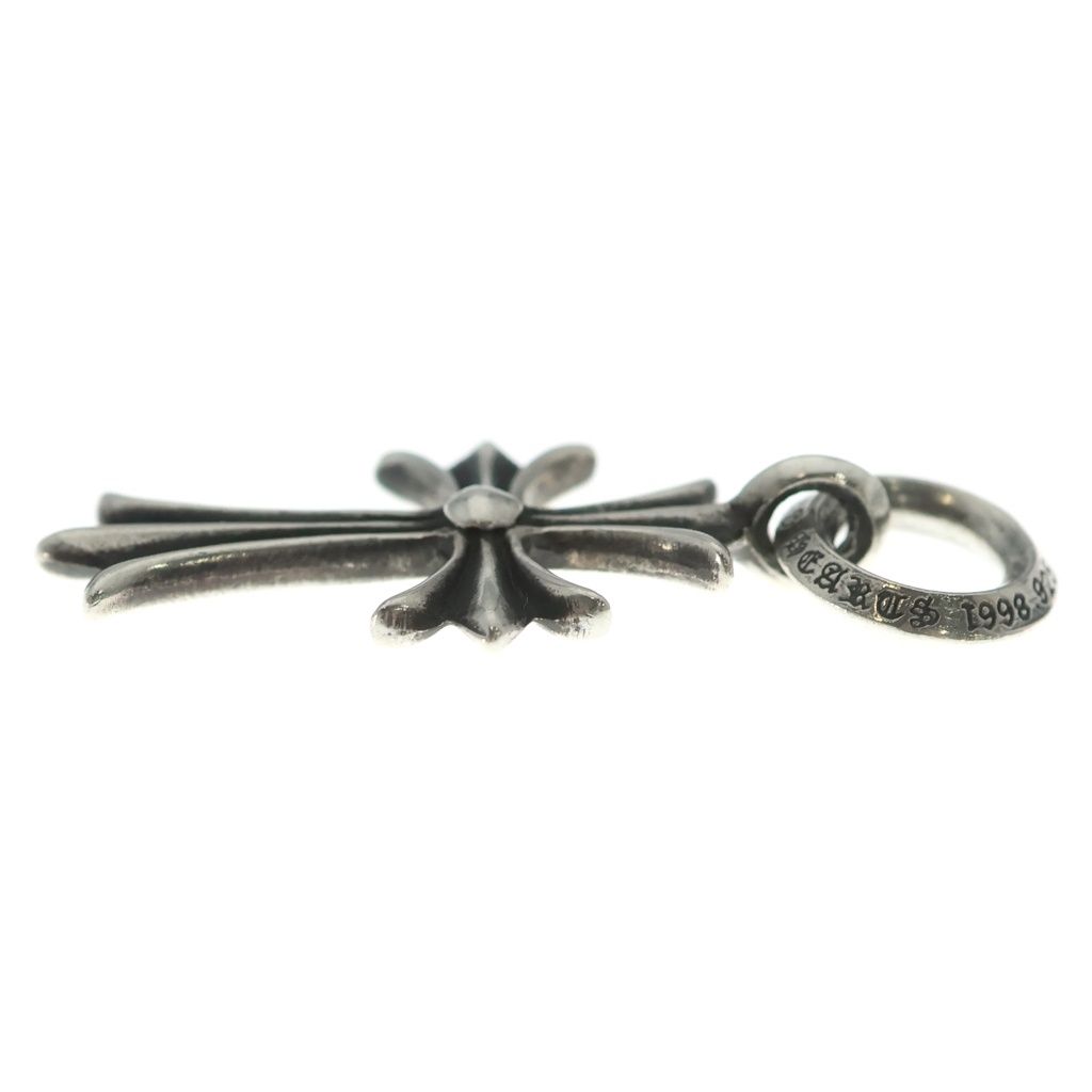 Chrome Hearts Tiny CH Cross Charm Necklace Top Silver — view 3