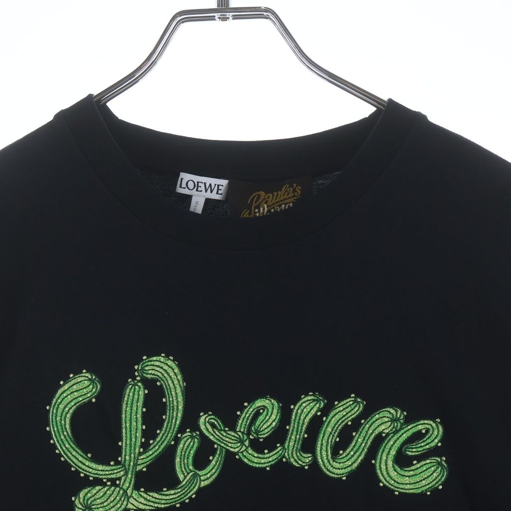 Loewe Cactus Logo Embroidery Tee Paula's Ibiza Embroidered Short Sleeve Top — view 3