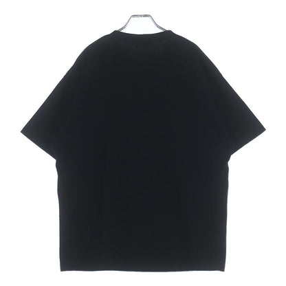 Celine Chest Logo Embroidery Loose Cotton Crew Neck Short Sleeve T-Shirt Black — view 2