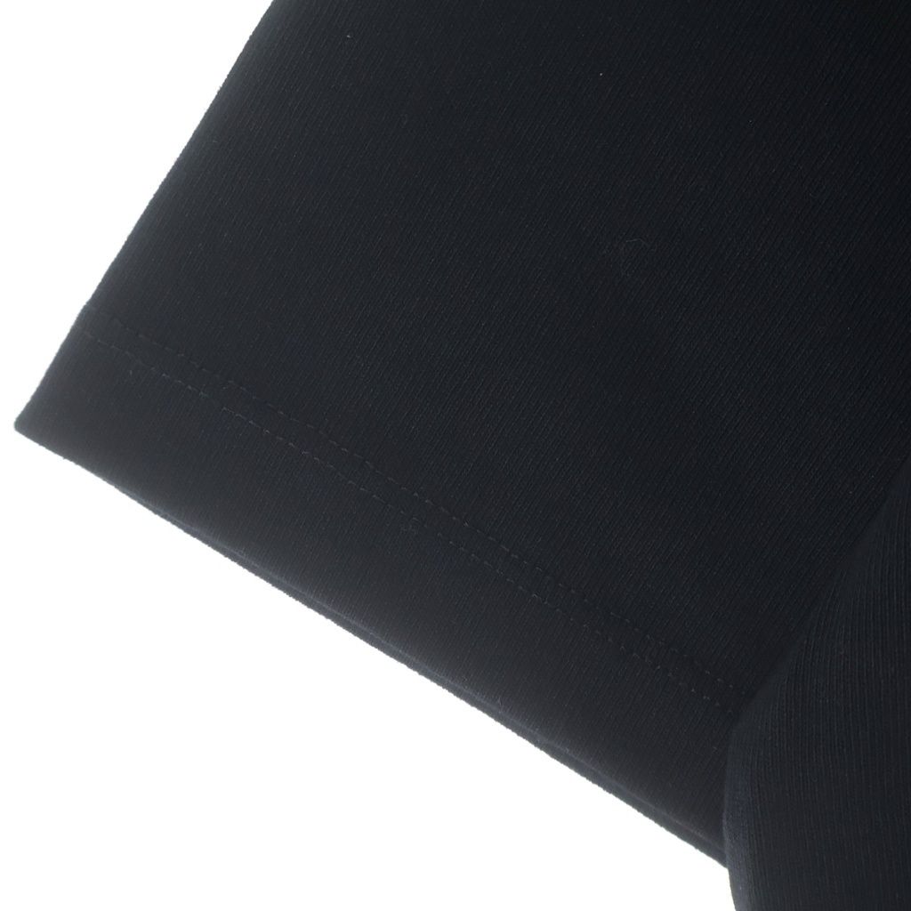 Celine Chest Logo Embroidery Loose Cotton Crew Neck Short Sleeve T-Shirt Black — view 6
