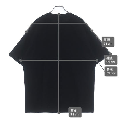Celine Chest Logo Embroidery Loose Cotton Crew Neck Short Sleeve T-Shirt Black — view 9