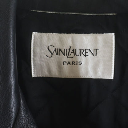 Saint Laurent Paris Motorcycle Jacket Rider's Black Leather 46 — view 6