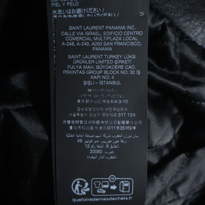 Saint Laurent Paris Motorcycle Jacket Rider's Black Leather 46 — view 8