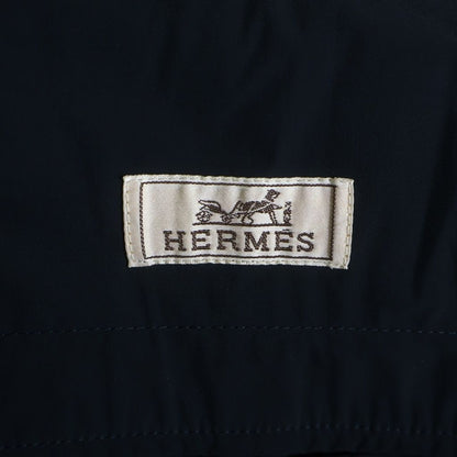 Hermes Nylon Long Coat Navy 58 — view 6