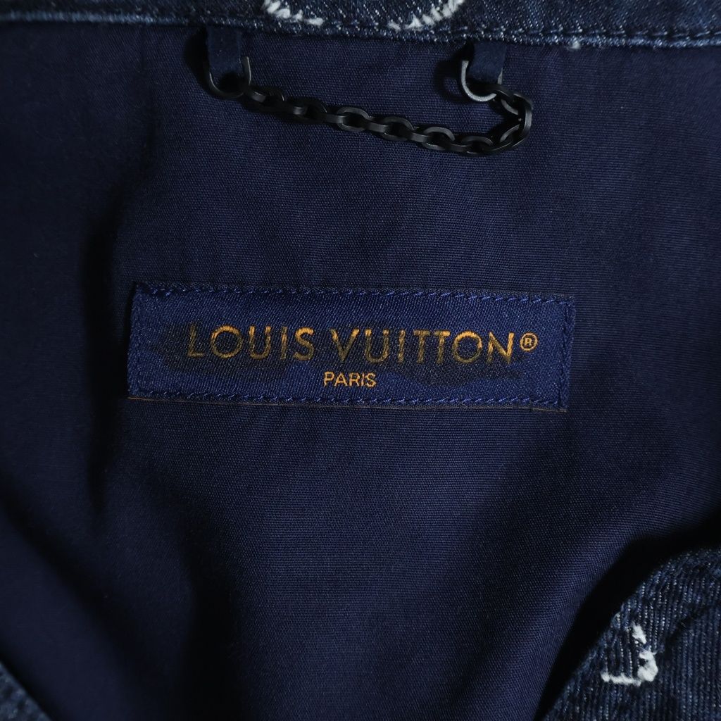 Louis Vuitton Monogram SS Chambray Shirt Denim #xl — view 6