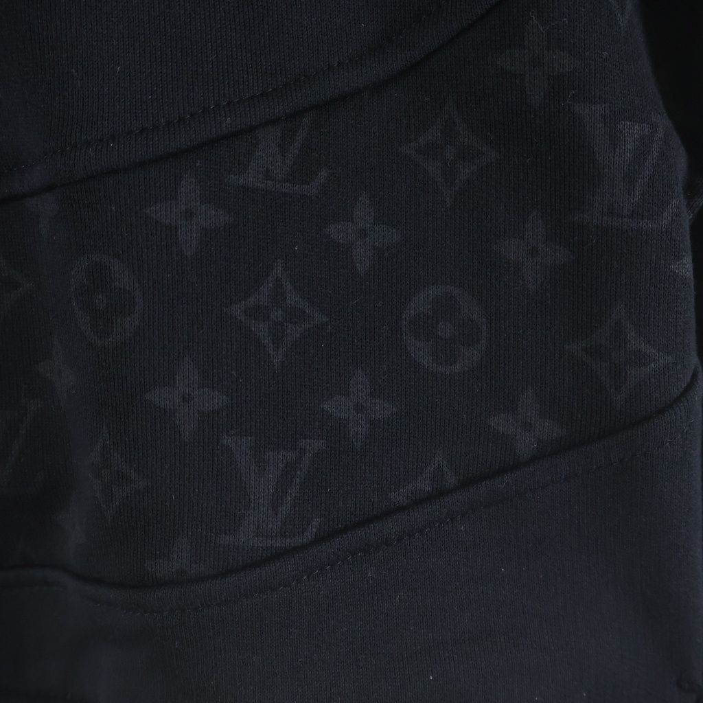 Louis Vuitton Hoodie Monogram Circle Cut Black — view 5