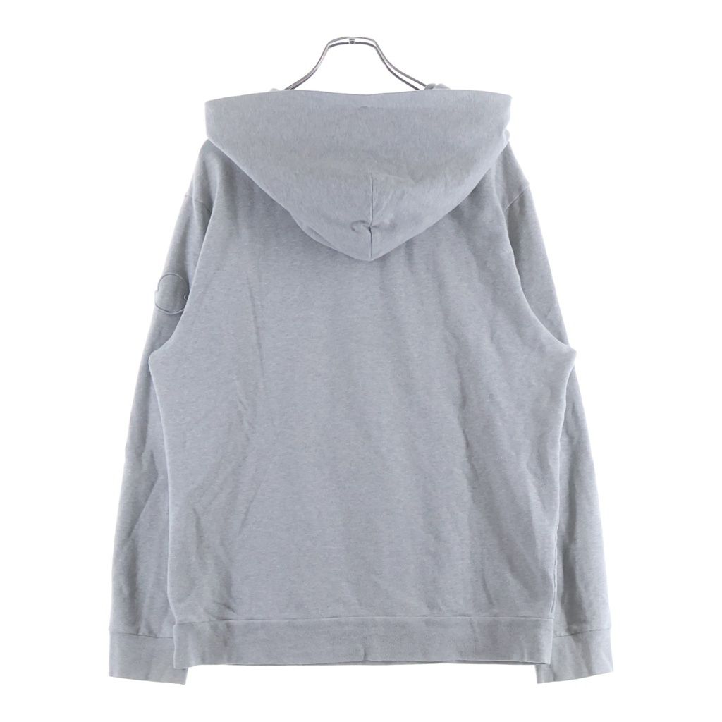 Moncler Felpa Con Cappuccio Logo Embroidery Hoodie Sweatshirt Gray — view 2