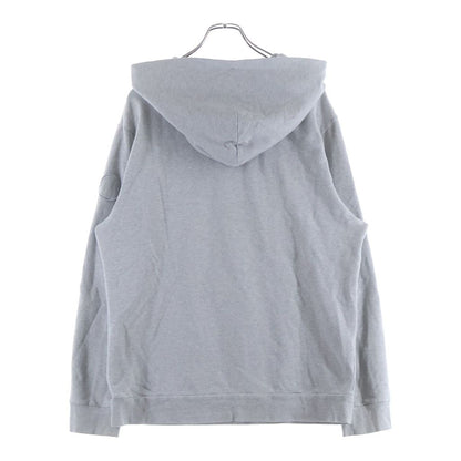 Moncler Felpa Con Cappuccio Logo Embroidery Hoodie Sweatshirt Gray — view 2