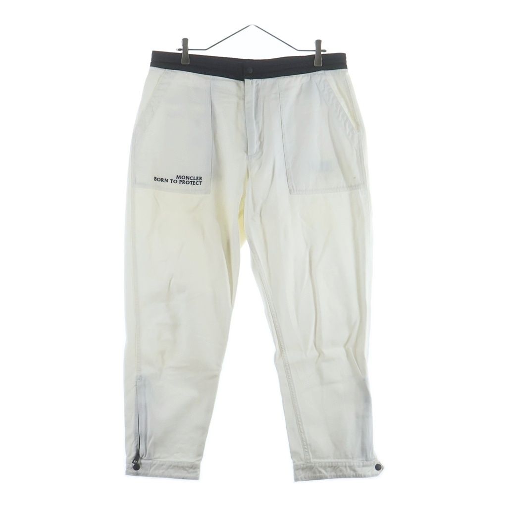 Moncler Grenoble Pantaloni Logo Embroidered Cotton Tapered Trouser Drawstring
