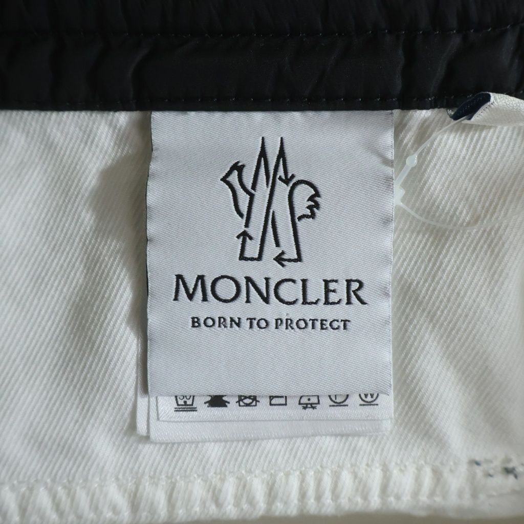 Moncler Grenoble Pantaloni Logo Embroidered Cotton Tapered Trouser Drawstring — view 7