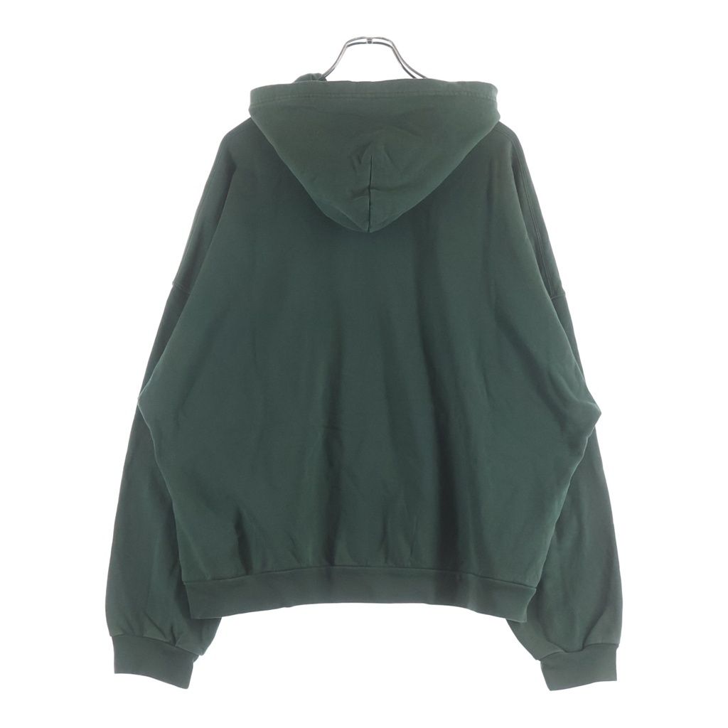 Balenciaga Paris Hoodie Front Logo Embroidery Pullover Green — view 2