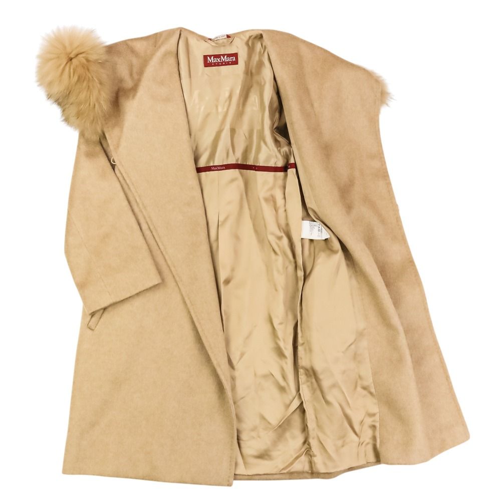 Max Mara Studio Cashmere Tree lede coat 36 Beige — view 6