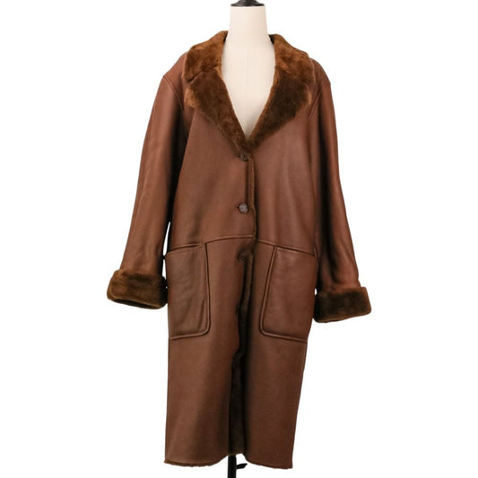 Chanel CC Logo Shearling Coat 38 Brown LadySecond