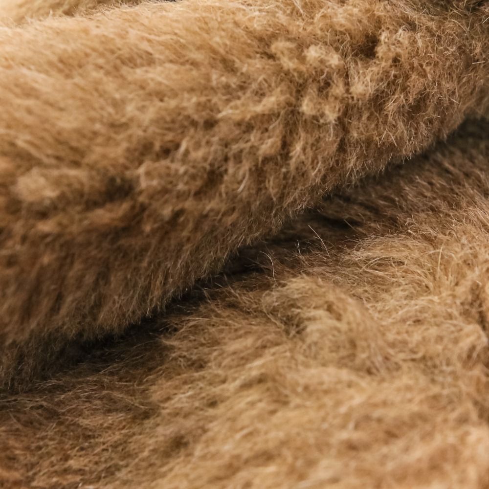 Max Mara Tebe Teddy Short Cape Silk Coat Brown — view 7