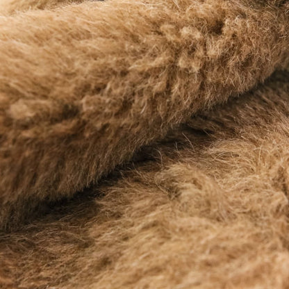 Max Mara Tebe Teddy Short Cape Silk Coat Brown — view 7