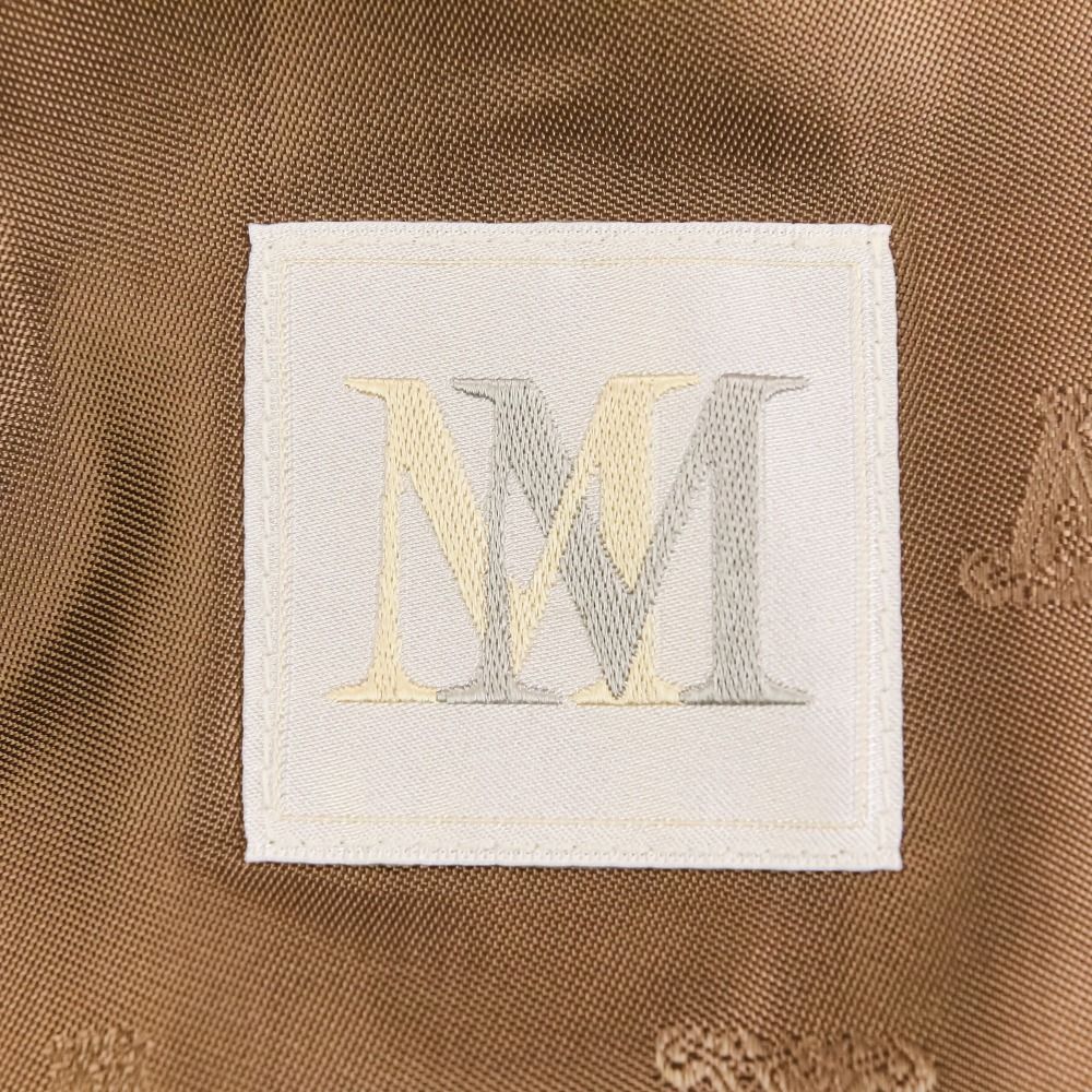 Max Mara Tebe Teddy Short Cape Silk Coat Brown — view 9