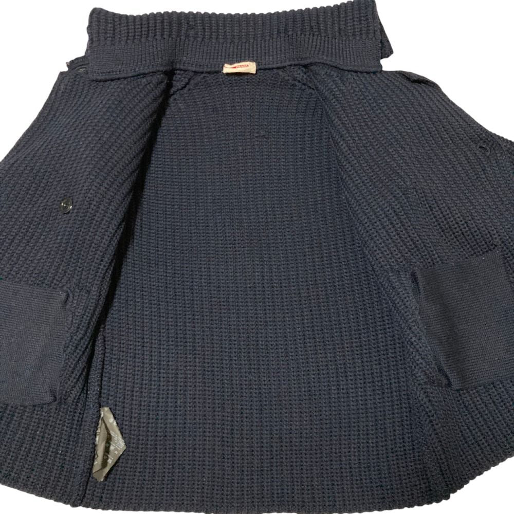Prada Knit Double Jacket 38 Navy LadySecond — view 4