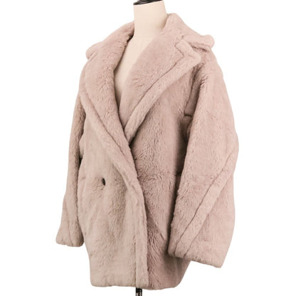 Max Mara Olga Shaw Tocoat Jacket Saz Beige — view 2