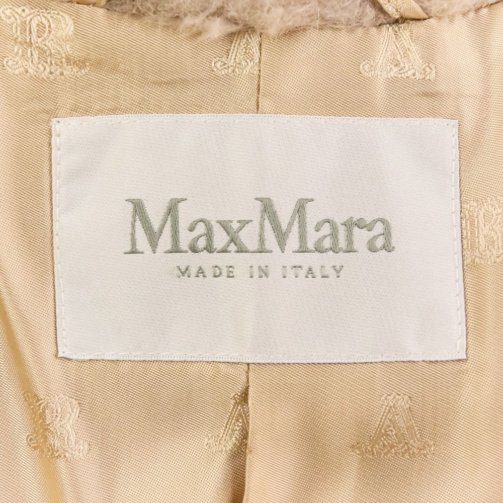 Max Mara Olga Shaw Tocoat Jacket Saz Beige — view 9