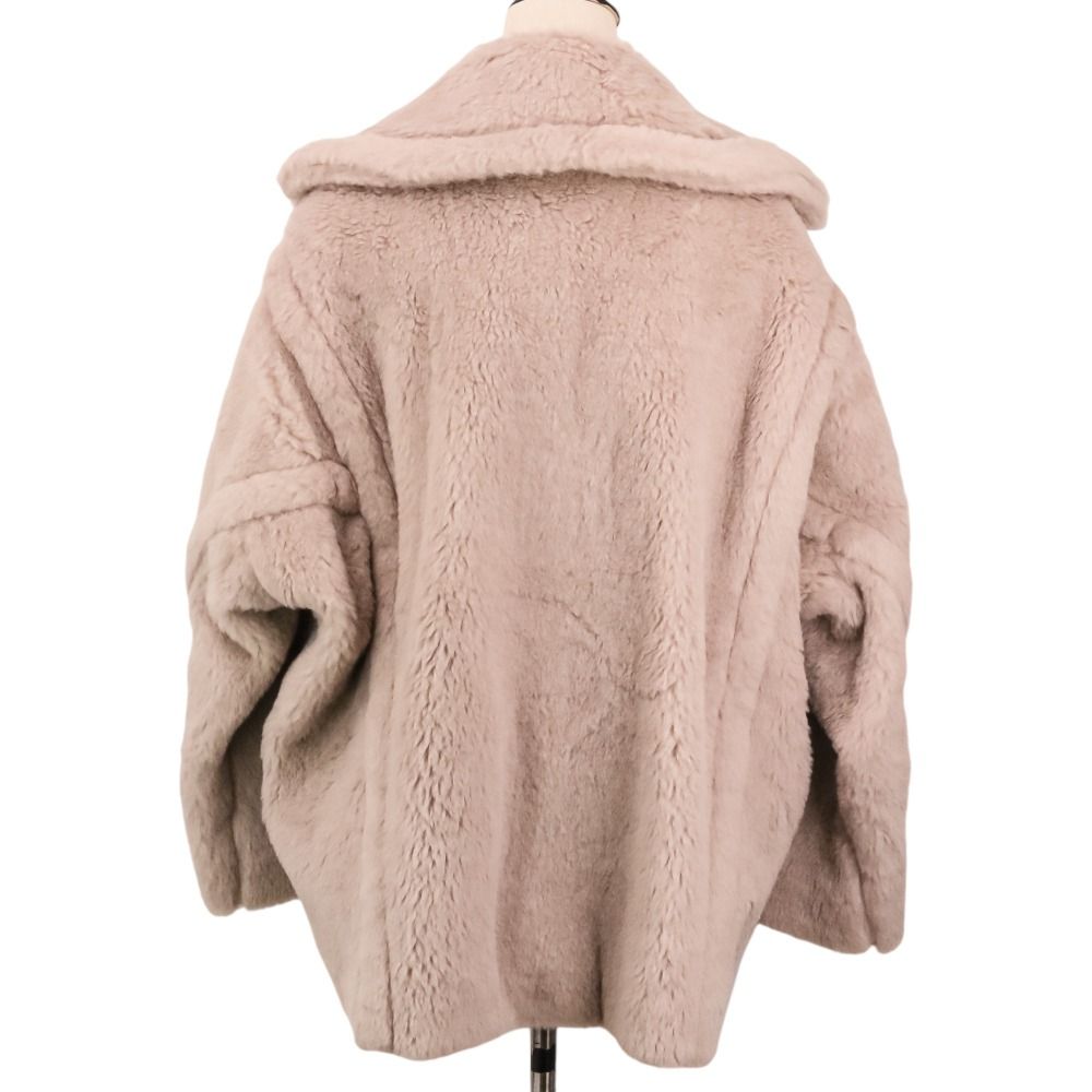 Max Mara Olga Shaw Tocoat Jacket Saz Beige — view 4