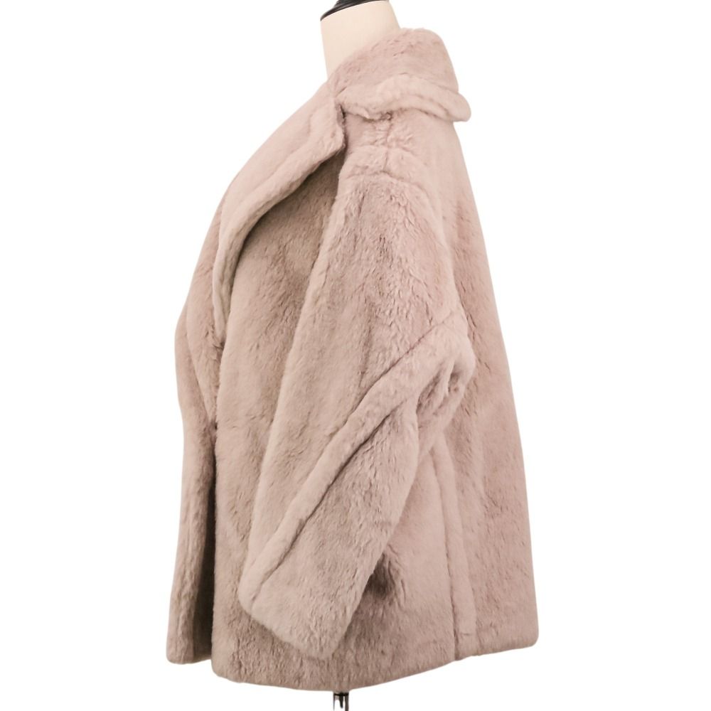 Max Mara Olga Shaw Tocoat Jacket Saz Beige — view 3
