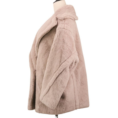 Max Mara Olga Shaw Tocoat Jacket Saz Beige — view 3
