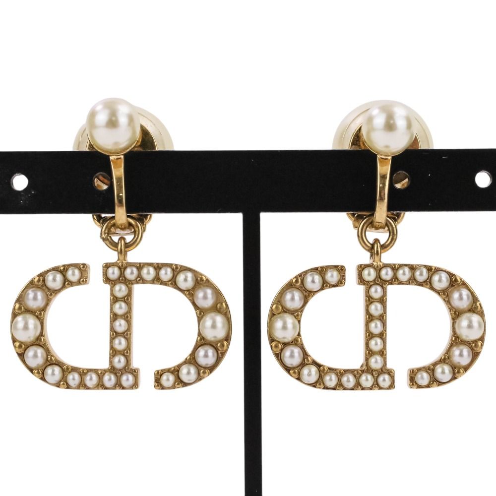 Dior o-le Tolabale Pearl Earrings Gold LadySecond