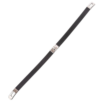 Hermes Kelly 2 Leather Bracelet Choker Black Silver LadySecond — view 9