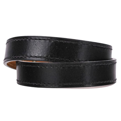 Hermes Kelly 2 Leather Bracelet Choker Black Silver LadySecond — view 3