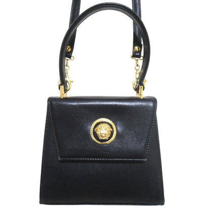 Versace Gianni Vintage Sa 2-Way Shoulder Bag Black LadySecond