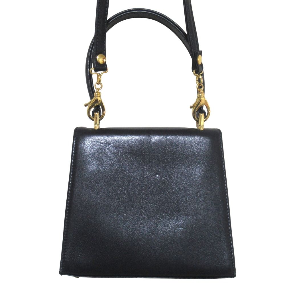 Versace Gianni Vintage Sa 2-Way Shoulder Bag Black LadySecond — view 2