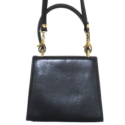 Versace Gianni Vintage Sa 2-Way Shoulder Bag Black LadySecond — view 2