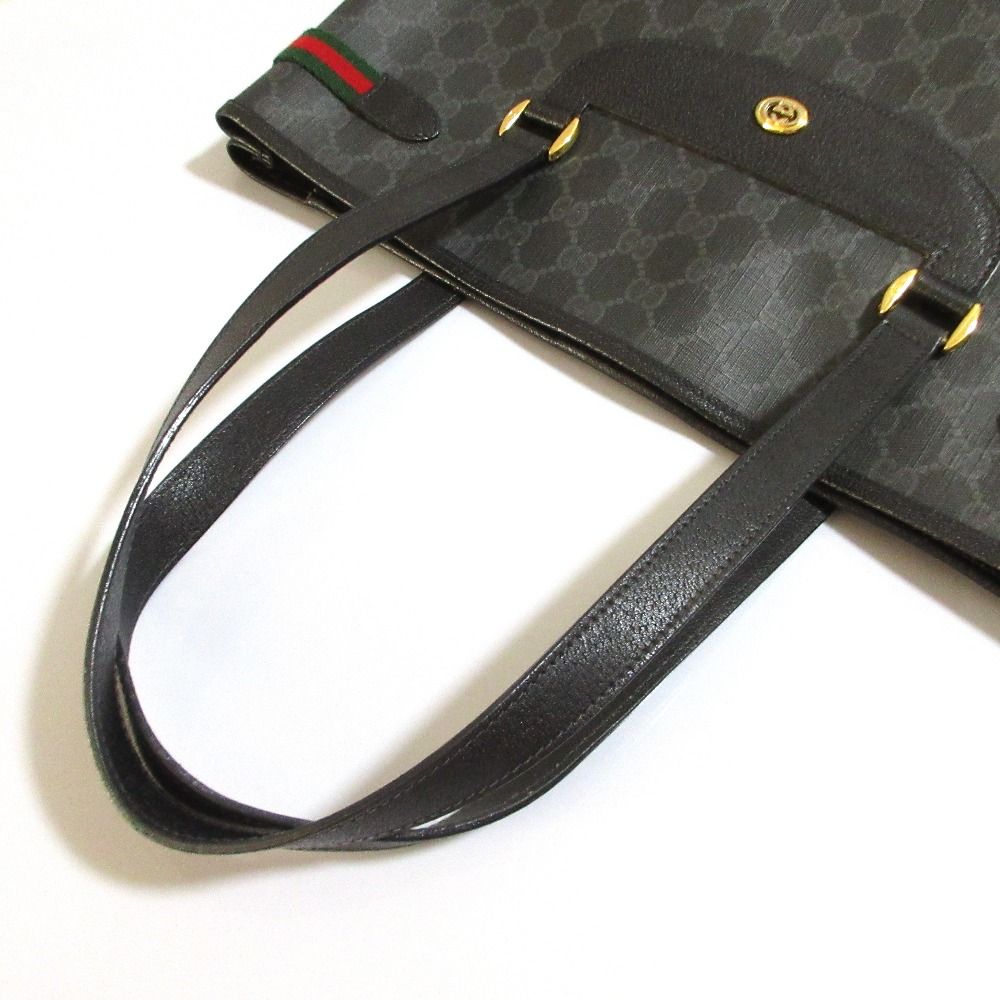 Gucci Vintage GG Spuri Sherry Line Tote 39.02.091 Black LadySecond — view 6