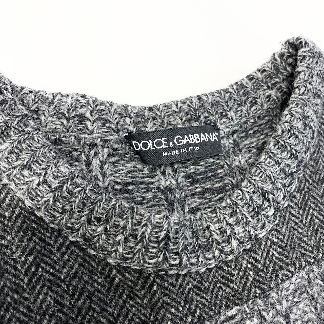 Dolce & Gabbana Long Sleeve Knit Sweater Contrast — view 5
