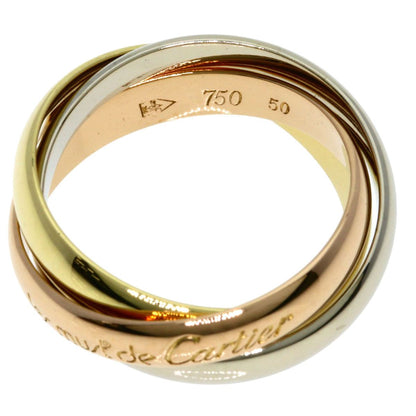 Cartier Trinity 50 Ring 18k Yellow Gold 18k Pink White — view 3