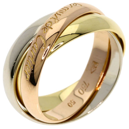 Cartier Trinity 50 Ring 18k Yellow Gold 18k Pink White — view 2