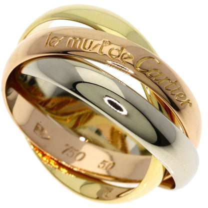 Cartier Trinity 50 Ring 18k Yellow Gold 18k Pink White