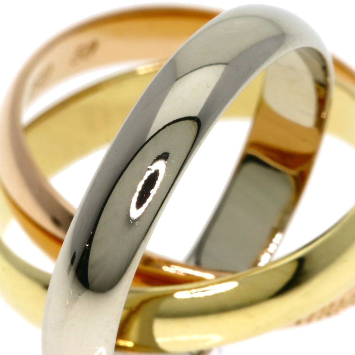 Cartier Trinity 50 Ring 18k Yellow Gold 18k Pink White — view 5