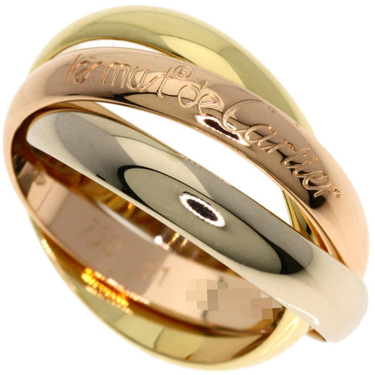 Cartier Trinity 51 Ring 18k Yellow Gold 18k Pink White