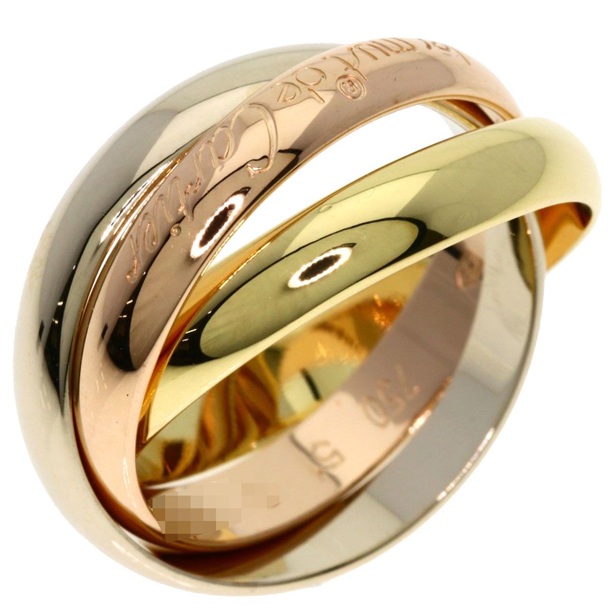 Cartier Trinity 51 Ring 18k Yellow Gold 18k Pink White — view 2