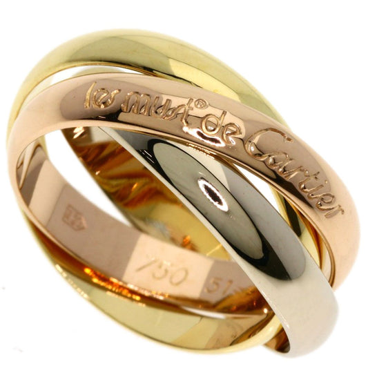 Cartier Trinity 51 Ring 18k Yellow Gold 18k Pink White