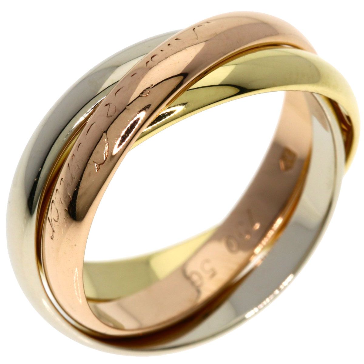 Cartier 56 Ring 18k Yellow Gold 18k Pink 18k White — view 2