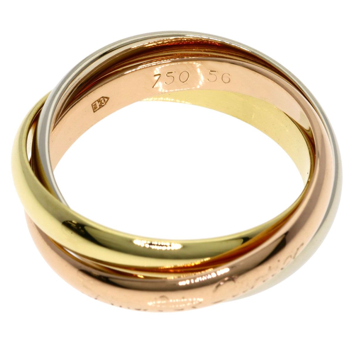 Cartier 56 Ring 18k Yellow Gold 18k Pink 18k White — view 3
