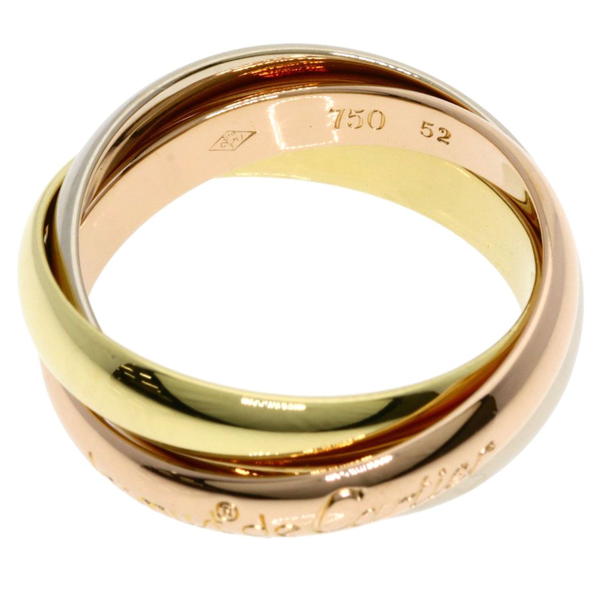 Cartier 52 Ring 18k Yellow Gold 18k Pink 18k White — view 3