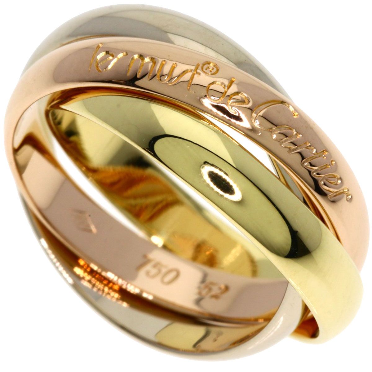 Cartier 52 Ring 18k Yellow Gold 18k Pink 18k White