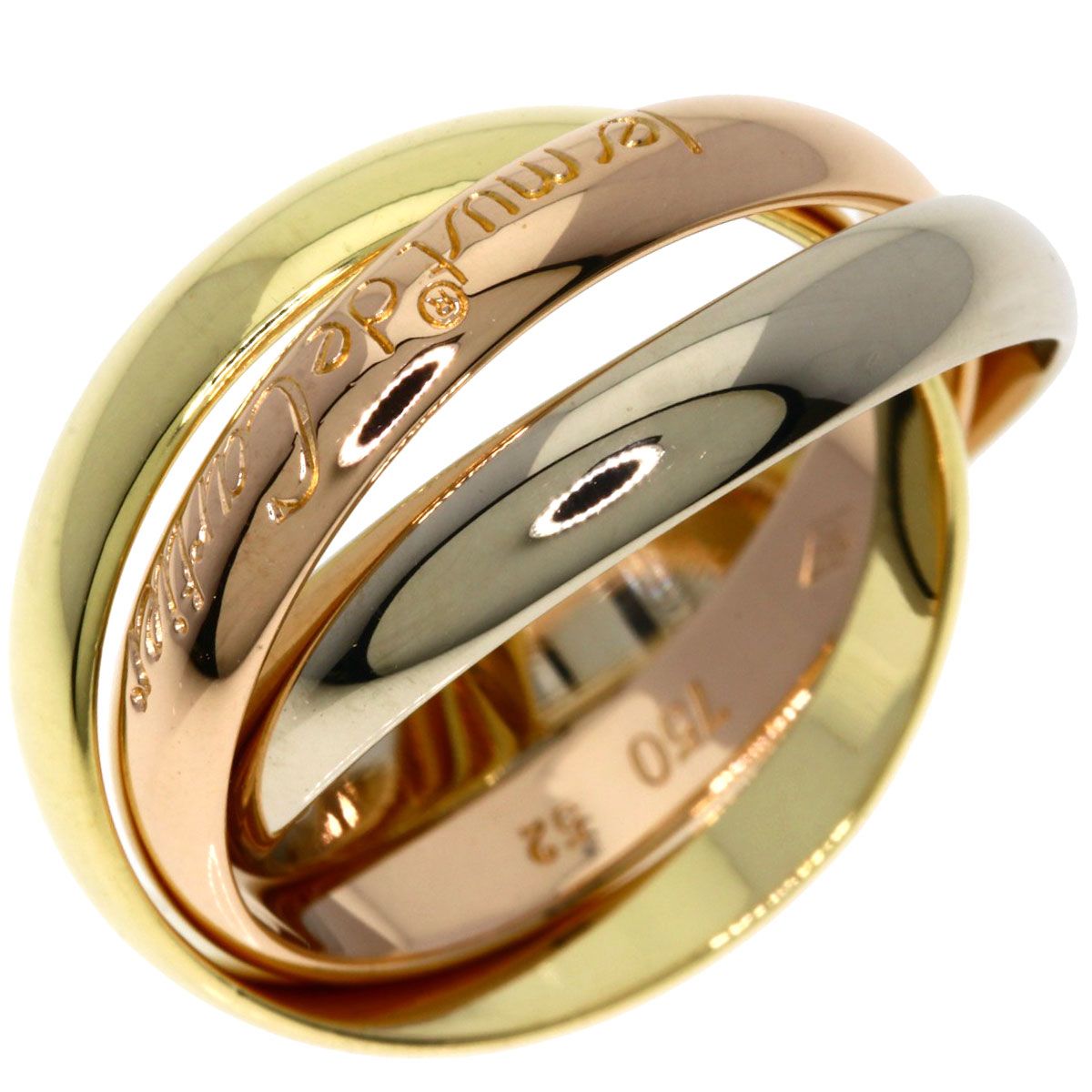Cartier 52 Ring 18k Yellow Gold 18k Pink 18k White — view 2