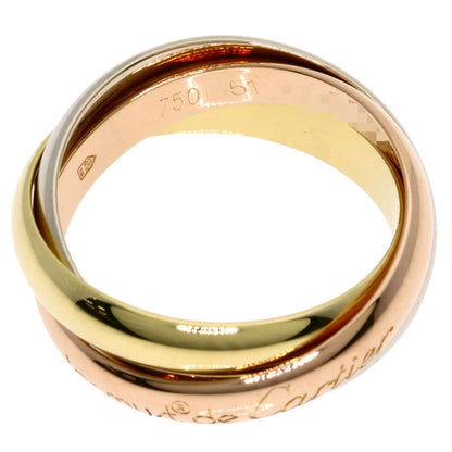 Cartier Trinity 51 Ring 18k Yellow Gold 18k Pink White — view 3